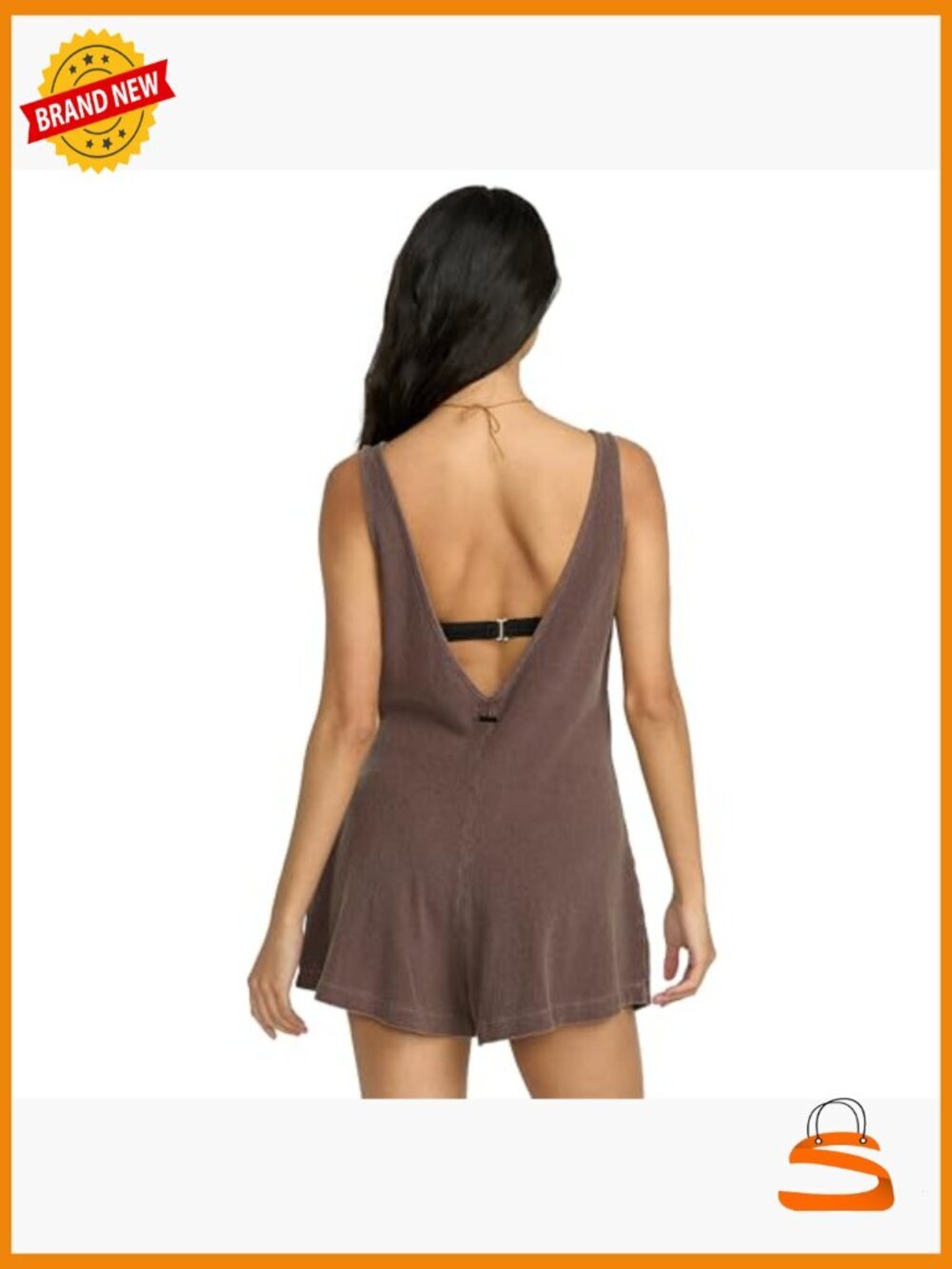 Never Better Cover-Up Cotton Knit Romper - Relaxed Fit Romper - Picture 2 of 4